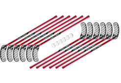 SET 12x Unihoc Fighter Floorballschläger 87 Cm Mit Ball
