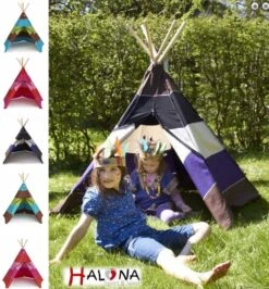 Tipi, Indianerzelt Baumwolle, Spielzelt, Spielhaus F. Kinder