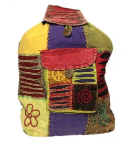 Hippie Rucksack Stone Washed, Cultbagz Flower 05